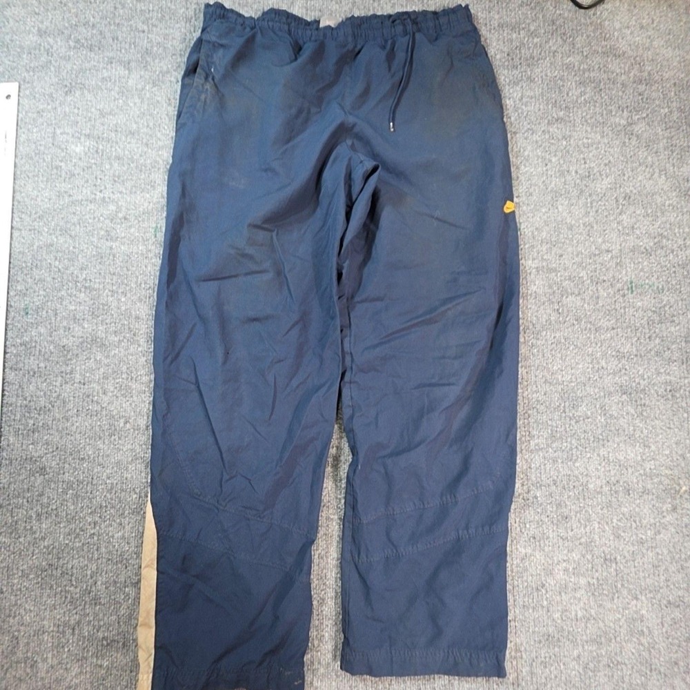 Nike Track Pants Mens Medium Blue Lightweight Side Stripe Elastic Waist Athletic